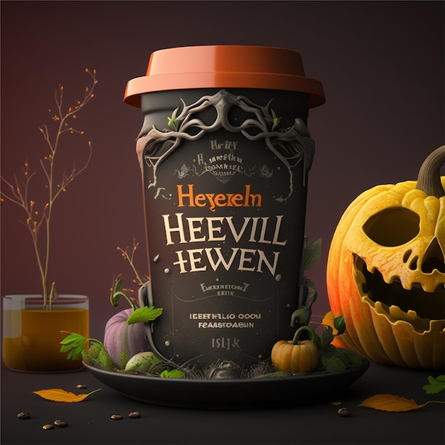 halloween beverage elements background