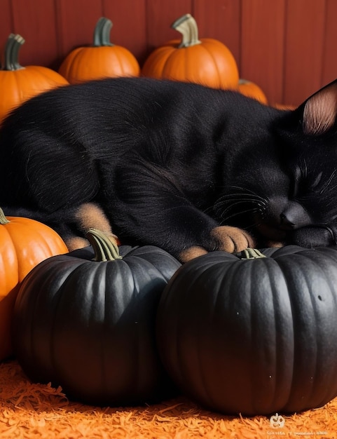 Photo halloween black cat