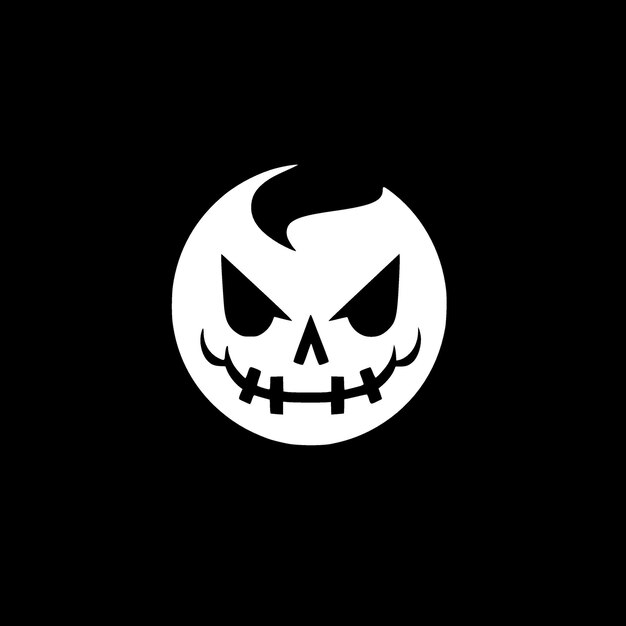 Photo halloween black and white vector illustration