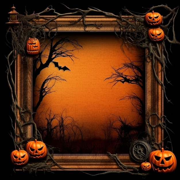 halloween border frame