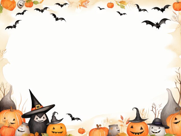 Foto confine di halloween con spazio di copia