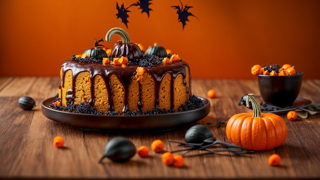 Halloween cake pumpkin