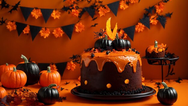 Halloween cake pumpkin