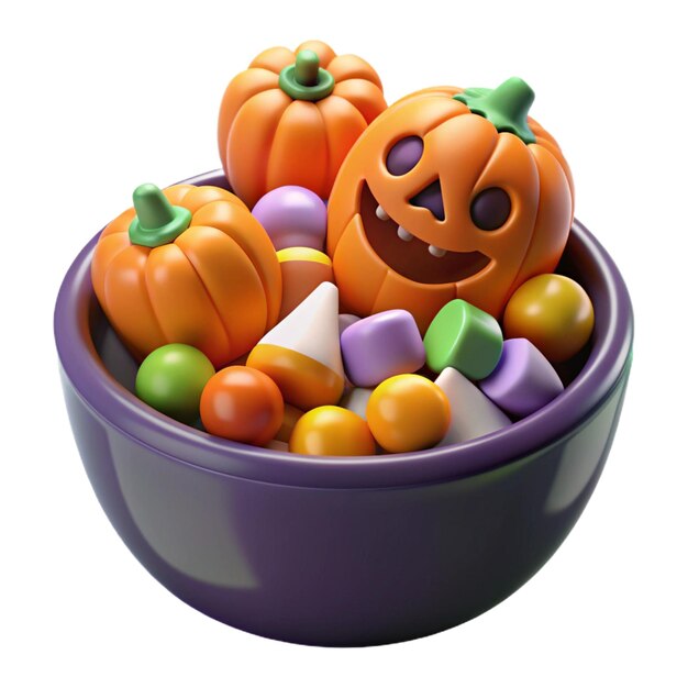 the halloween candy in 3d element