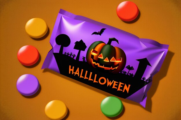 Halloween candy cookies dessert gourmet happy time wallpaper background illustration