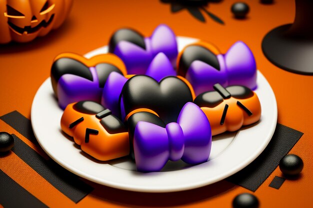 Photo halloween candy cookies dessert gourmet happy time wallpaper background illustration