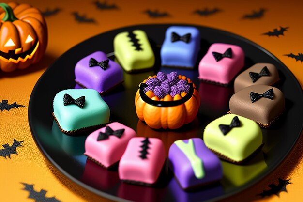 Photo halloween candy cookies dessert gourmet happy time wallpaper background illustration