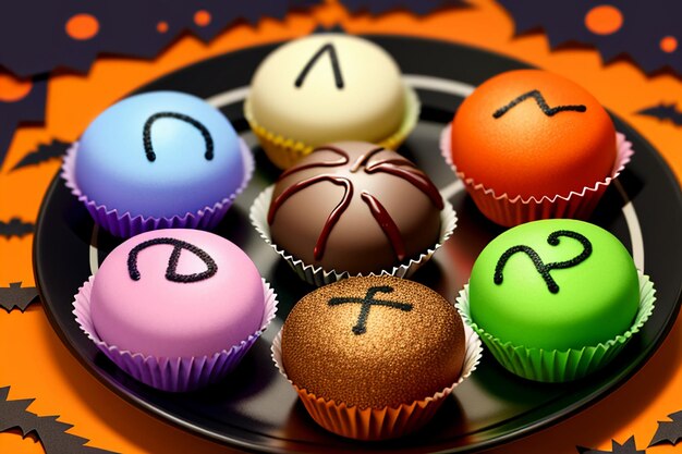 Halloween candy cookies dessert gourmet happy time wallpaper background illustration