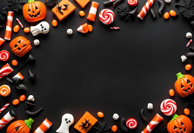 Photo halloween candy corner border banner