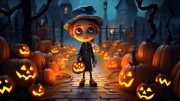 Halloween cartoon art