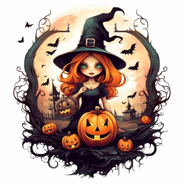 Halloween Cartoon character Exquisite and magnifire look background