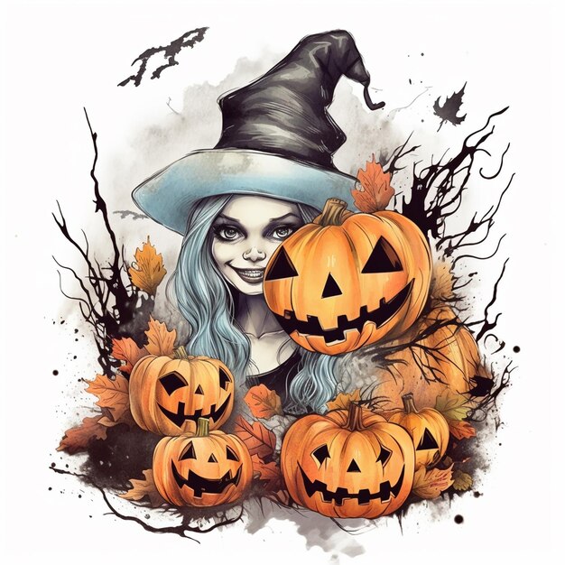 Halloween Cartoon character Exquisite and magnifire look background