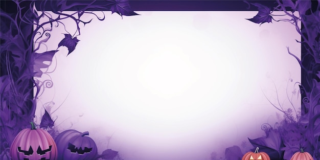 halloween cartoon illustration background with copy space