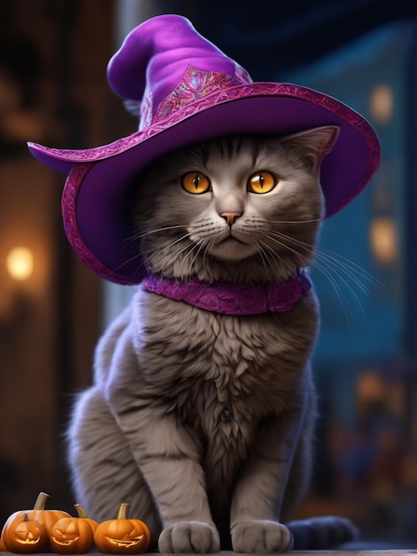 Halloween cat background