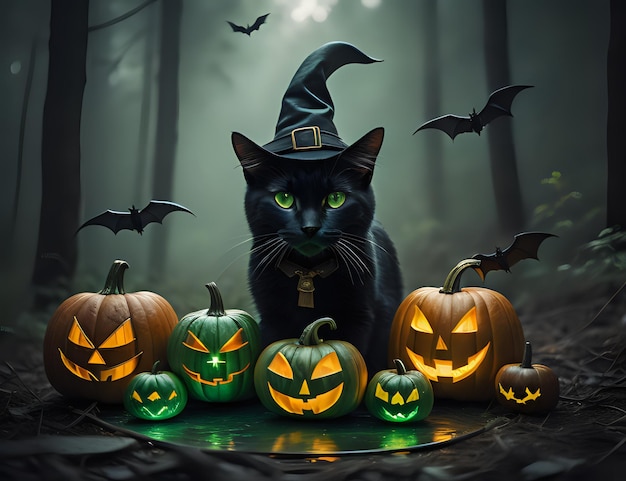 ハロウィーンの猫