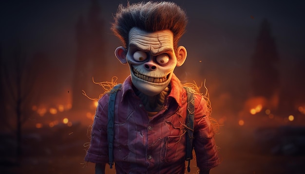 A Halloween character as a Pixar character Epic detail Cinematic