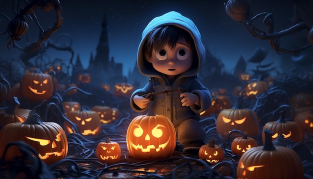 A Halloween character as a Pixar character Epic detail Cinematic