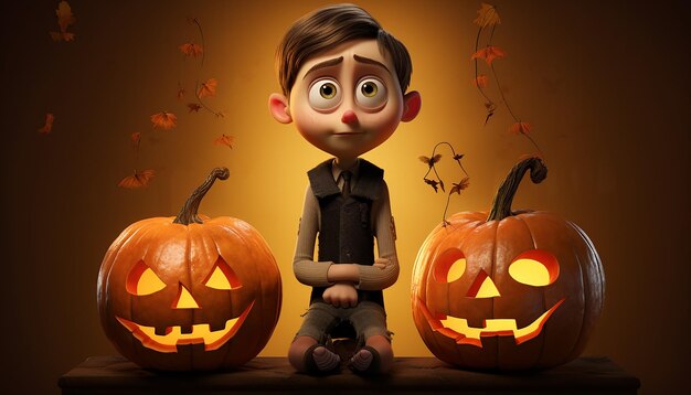 A halloween character as a pixar character epic detail cinematic