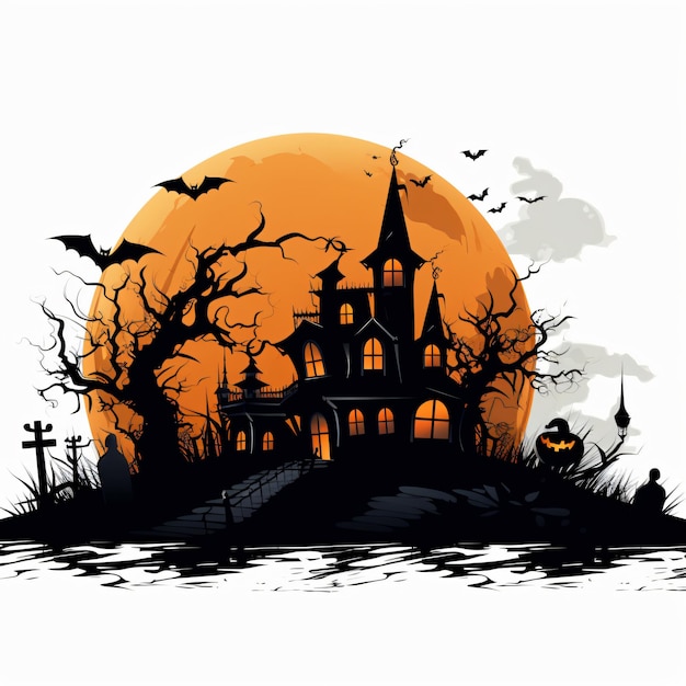 Halloween clip art white background