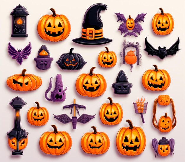 Foto disegni di zucche di halloween clipart