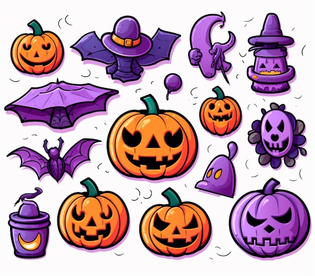 Photo halloween clipart pumpkins patterns