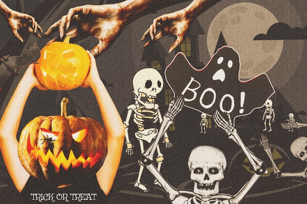 Halloween collage ontwerp