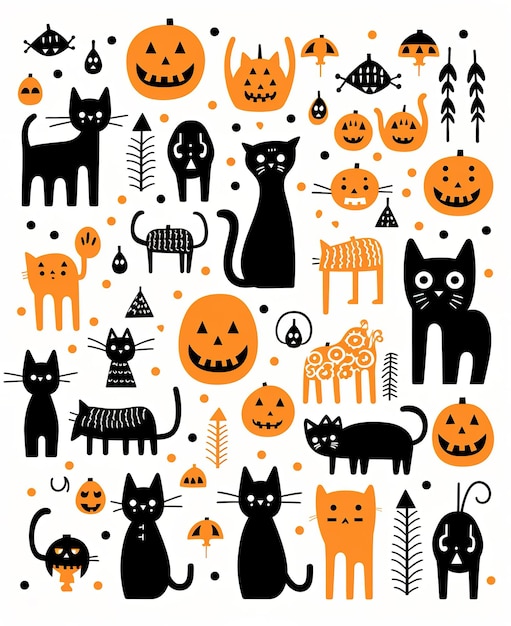 Halloween collection hand draw