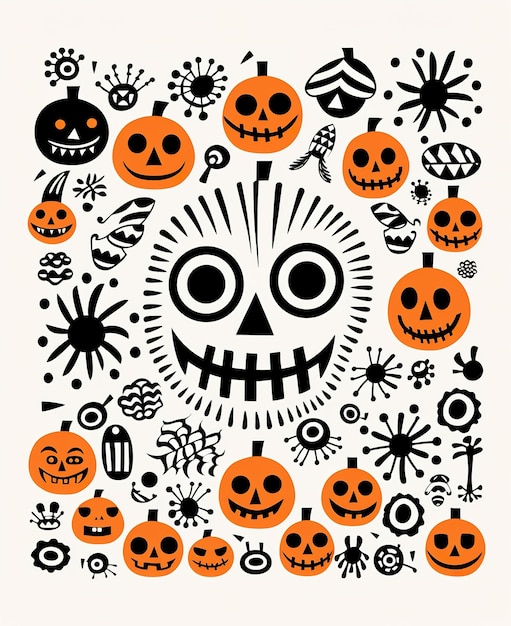 Halloween collection hand draw