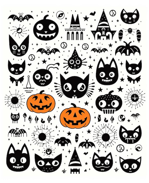 Halloween collection hand draw