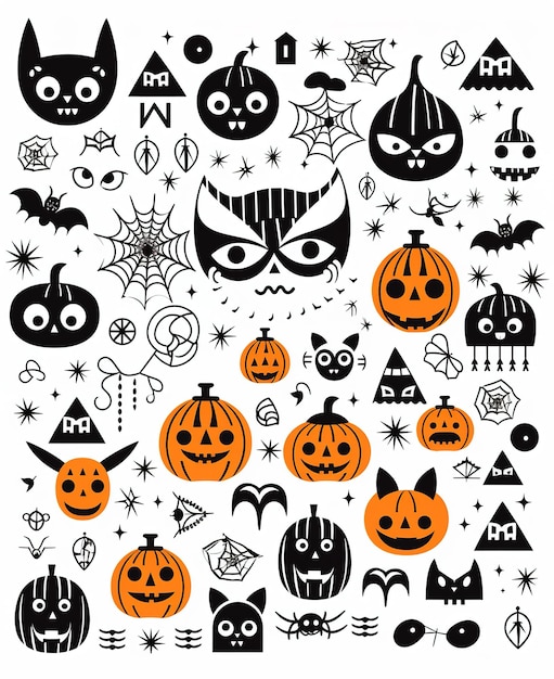 Halloween collection hand draw