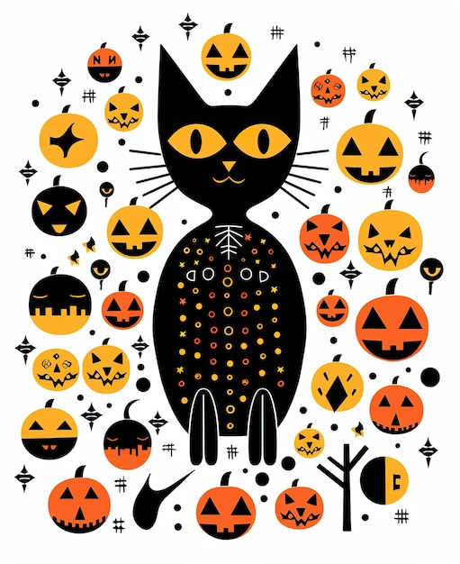 Halloween collection hand draw