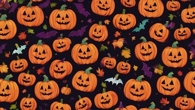 Halloween color seamless pattern background