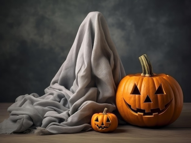 Halloween composition with copy space