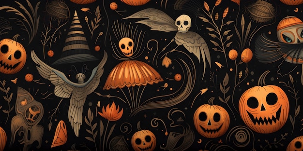 Halloween concept pattern