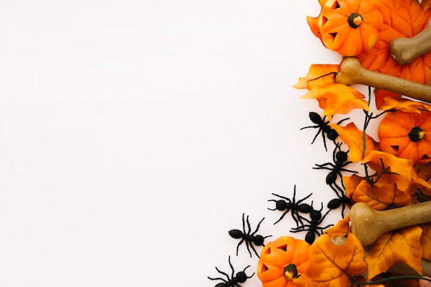 Concetto di halloween con spazio a sinistra