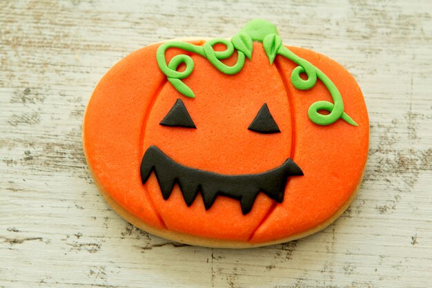 Halloween cookie shaped pumpkin