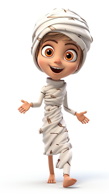 Halloween Costume for Girl 3D cartoon Mummy