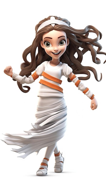 Halloween Costume for Girl 3D cartoon Mummy