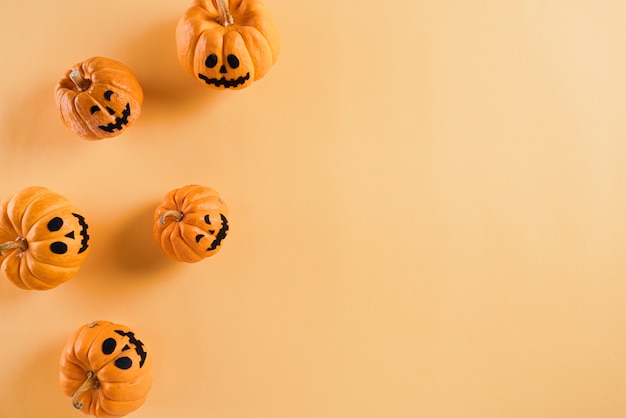 Halloween crafts, orange pumpkin 