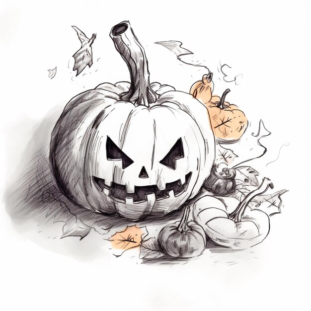 Foto lo sketch inquietante di halloween