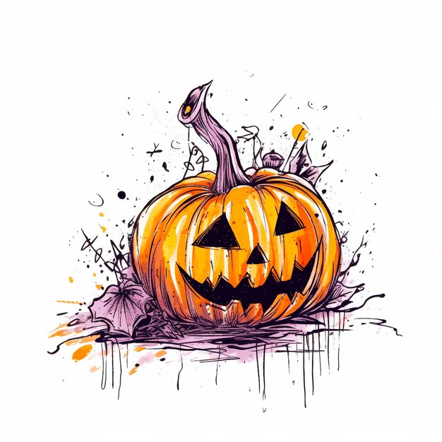 Foto lo sketch inquietante di halloween