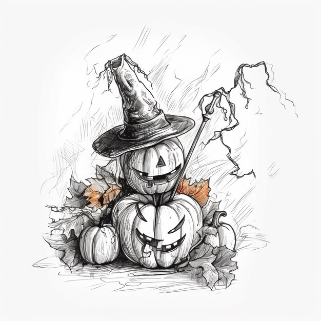 Foto lo sketch inquietante di halloween