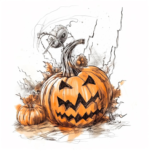 Foto lo sketch inquietante di halloween