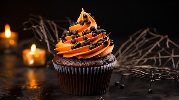 Halloween cupcake met glazuur