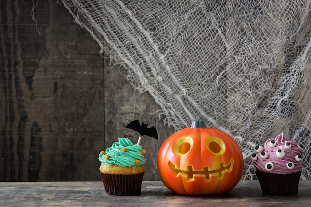 Halloween cupcakes en pompoen