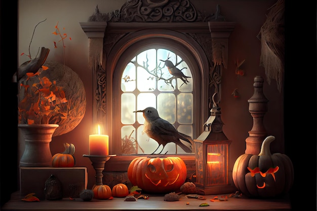 Halloween dag ogen van Jack O' Lanterns trick or treat Samhain All Hallows' Eve All Saints' Eve All hallowe'en spookachtig Horror Ghost Demon achtergrond 31 oktober