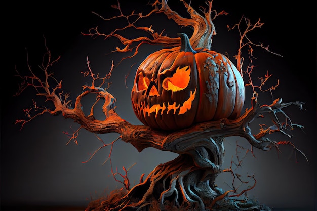 Halloween dag ogen van Jack O' Lanterns trick or treat Samhain All Hallows' Eve All Saints' Eve All hallowe'en spookachtig Horror Ghost Demon achtergrond 31 oktober