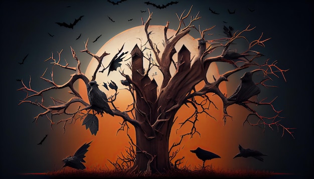 Halloween dag ogen van Jack O' Lanterns trick or treat Samhain All Hallows' Eve All Saints' Eve All hallowe'en spookachtig Horror Ghost Demon achtergrond 31 oktober