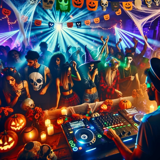 Halloween dag viering met disco en DJ