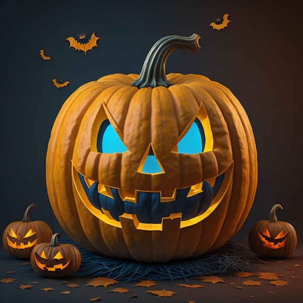 Halloween-dagachtergrond Pompoen Halloween Generatieve AI
